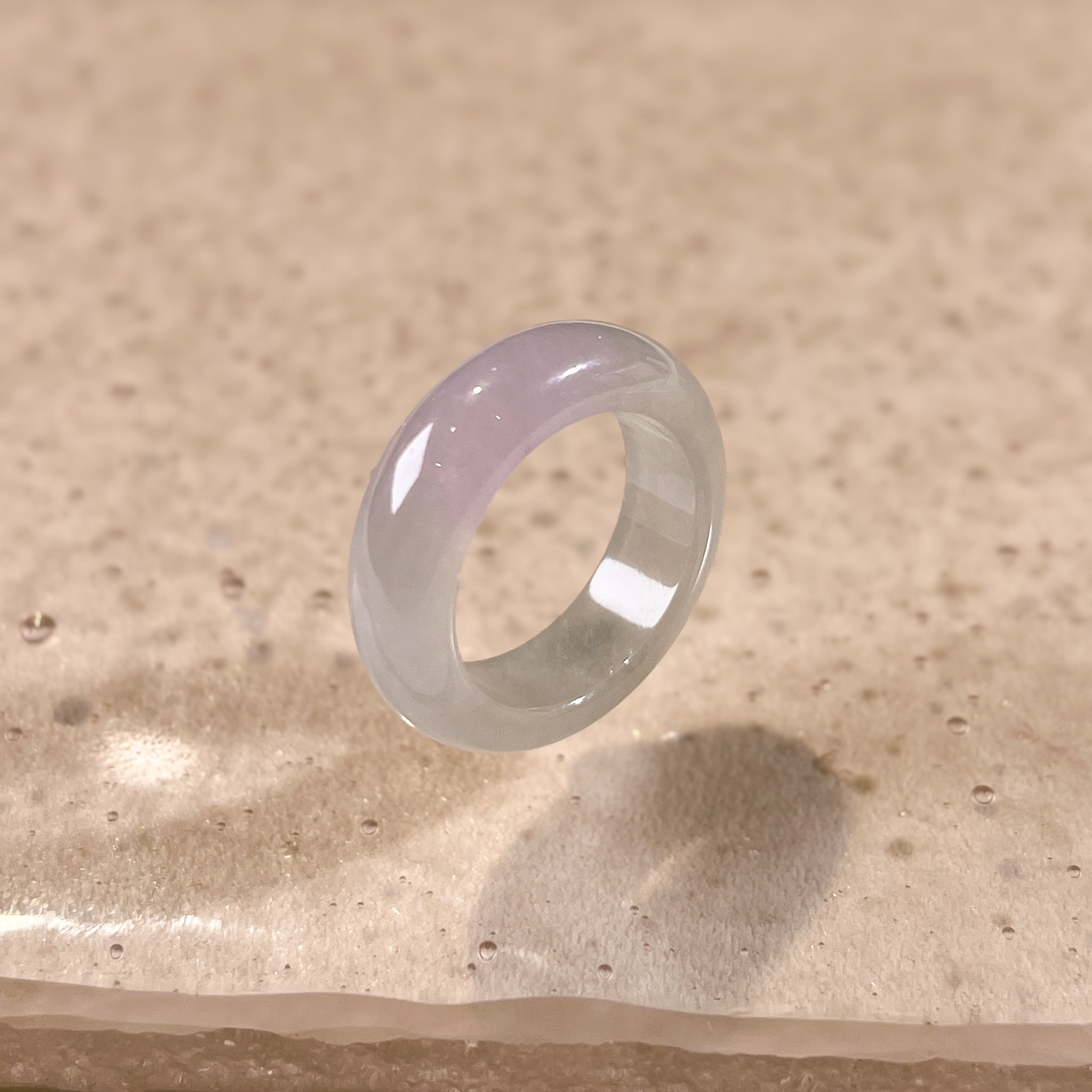 Gransky Untreated Smooth Purple Jade Ring