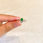 Gransky Natural Jadeite Sweet Jade Bead Ring