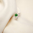 Gransky Natural Jadeite Sweet Jade Bead Ring