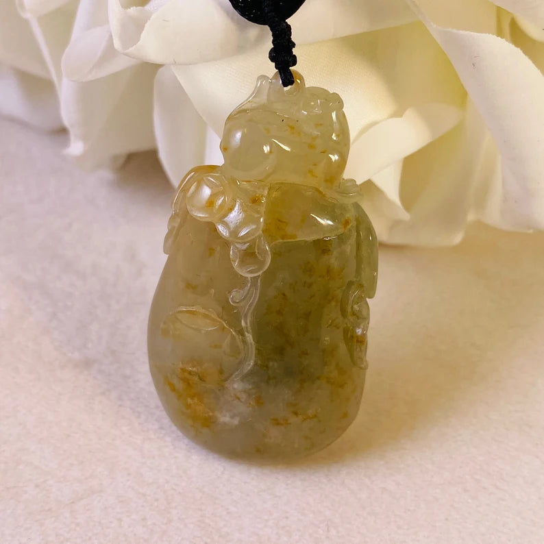 Orange Melon Jade Pendant