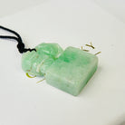 Vintage Carved Jade Block Seal Rectangular Jade Pendant