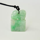 Vintage Carved Jade Block Seal Rectangular Jade Pendant